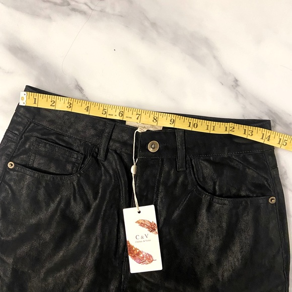 C&V Chelsea & Violet-High Rise Skinny Shiny Jeans - Picture 8 of 12